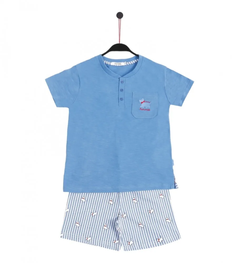 Short-Sleeve Blue Summer Lou Lou Pajama