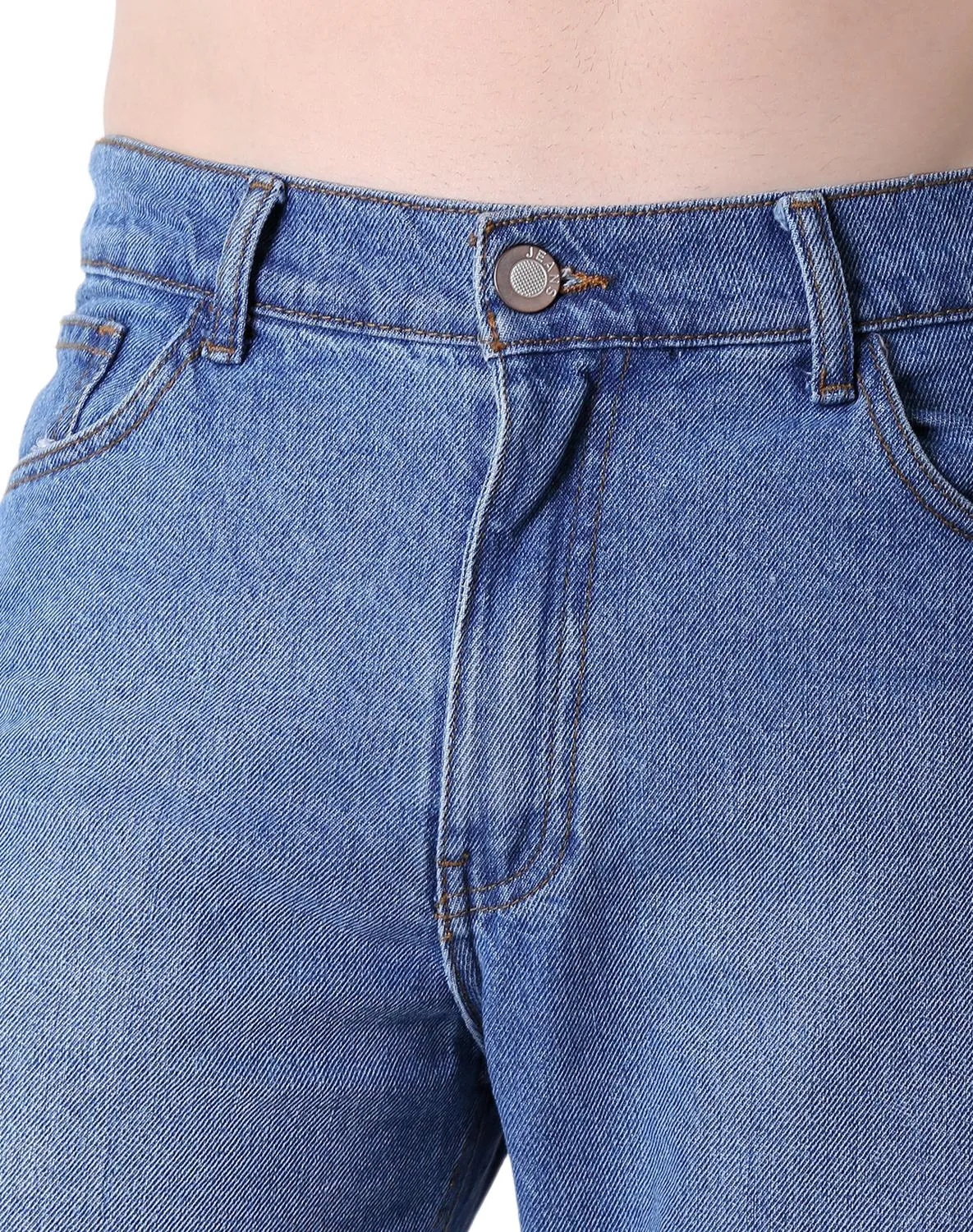 Blue Straight Casual Bermuda Shorts STfashion 63105005