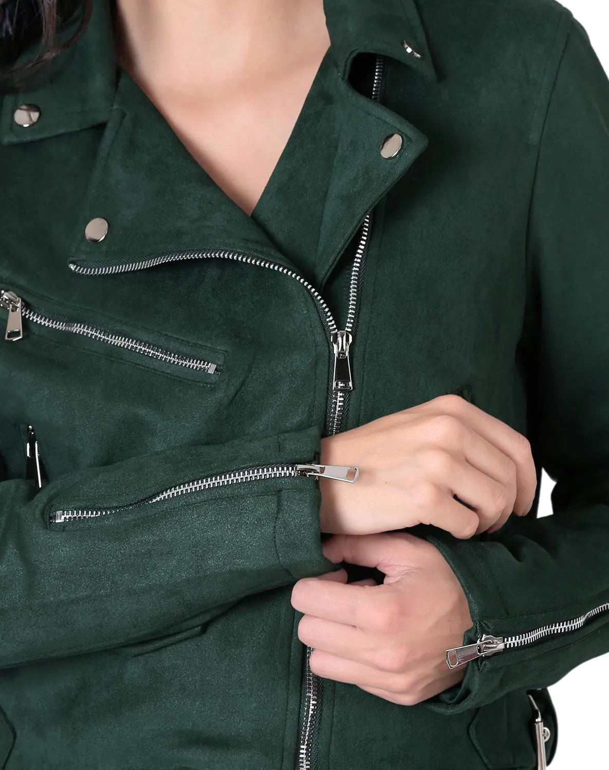 Green Women's Jacket Stfashion 54404838