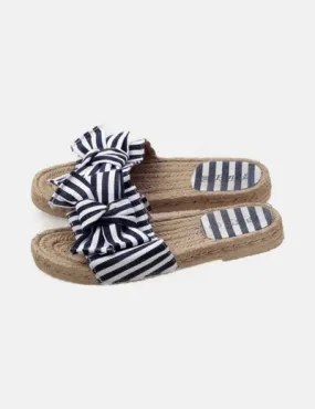 Beige Alpargata Shoes with Striped Detail