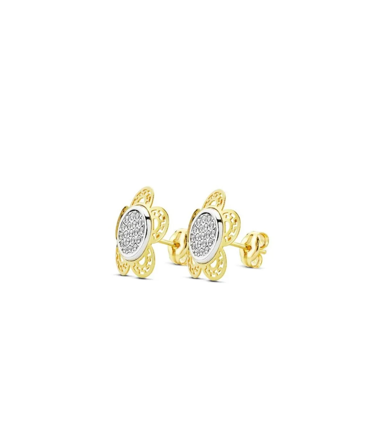 Galatea 18K Gold Bicolor Earrings