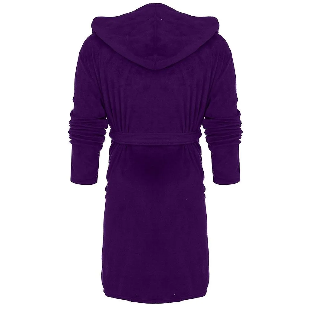 Miman Bath Robes Women Long Hooded Plush Female Bathrobe Regular Plus Size Christmas Gifts Women