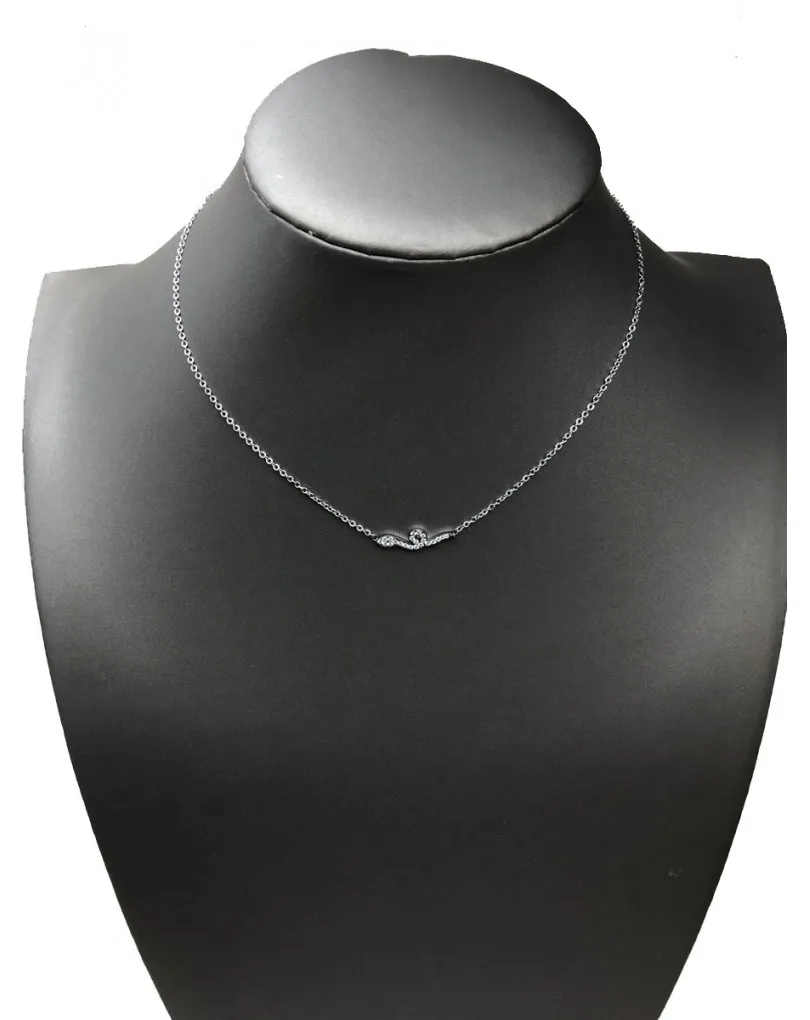 Minimalist Silver Snake Necklace