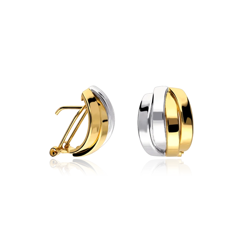 Nest Bicolor 18k Gold Earrings