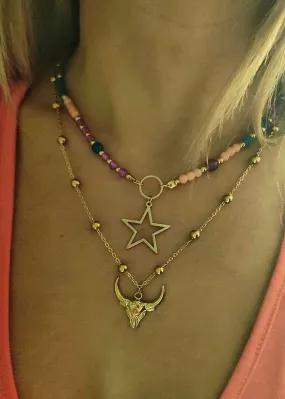 2 stainless steel necklaces Pack