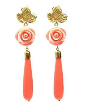 High Quality Flamenco Coral Earrings - Flamenco Fairs