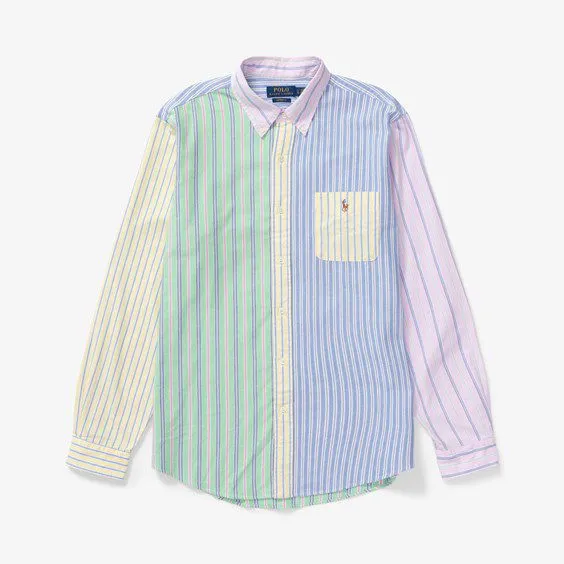 Ralph Lauren Custom Fit Striped Oxford Fun Polo Shirt