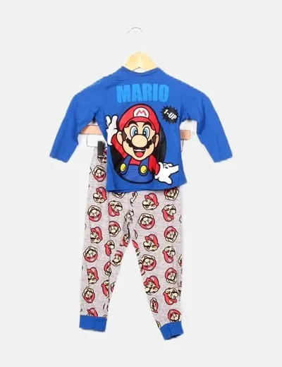 Super Mario two-tone printed pajamas