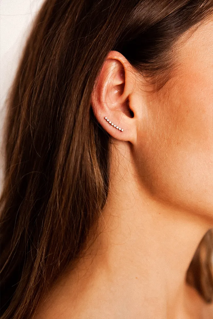 Zirconia Climber Earrings
